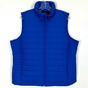 LANDS’ END OUTFITTERS Men’s Lightweight Puffer Outerwear Vest Royal Blue, Size L